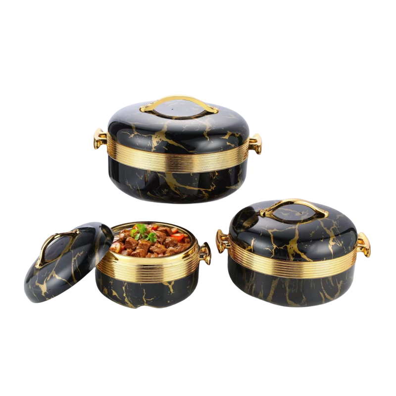 Wholesale Portable Big Capacity Insulated Food Warmer 1L+2L+3.5L 3pcs Set Food Storage & Container for Ramadan Use
