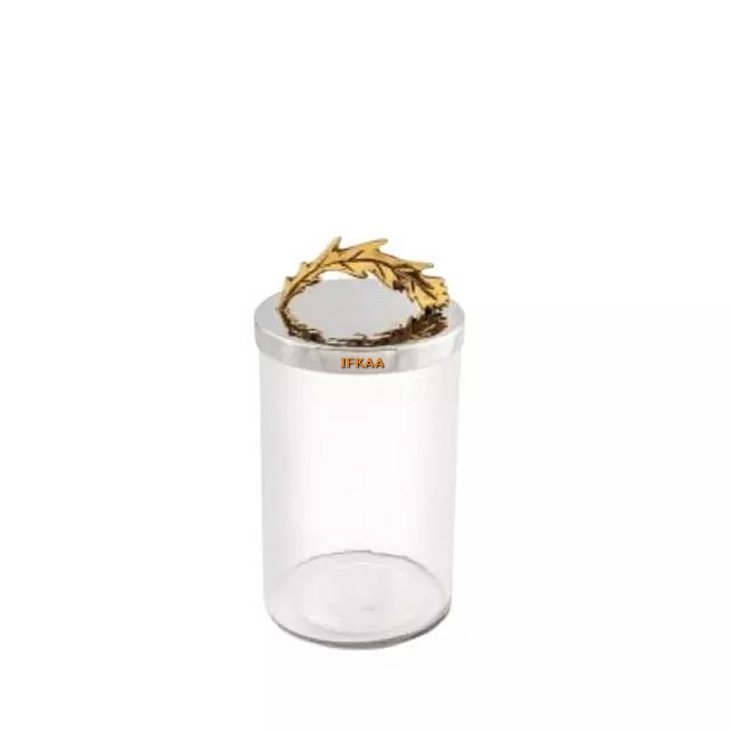 Buy Best Quality Decorative Tea Coffee Sugar Kitchen Canister Food Storage Canister Glass Jar With Marble Lid Luxury Canister
