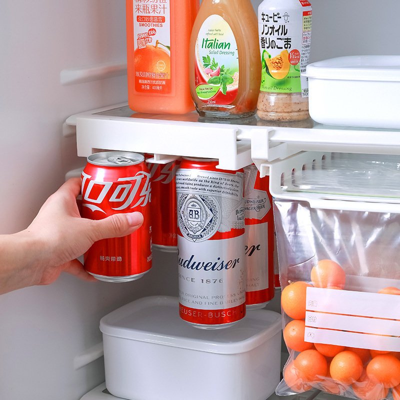 Fridge Hanging Shelves Refrigerator Bin Holder Beverage Soda Can Storage Rack Drinks Cola Beer Organisation Clear Can Dispenser
