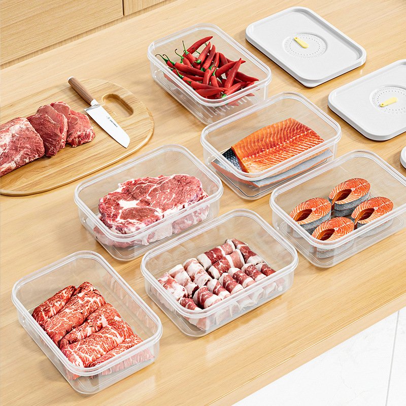 Sealed Plastic Stackable Portable Freezer Refrigerator Food Containers Fridges Keep Frush Storage For Kitchen