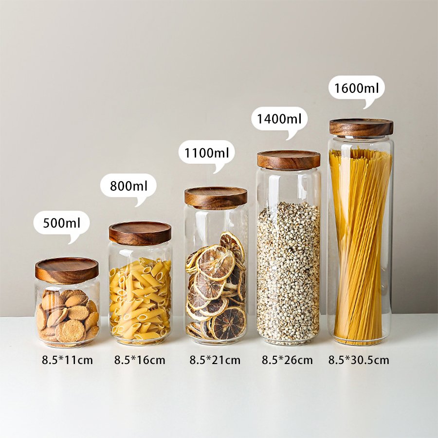 Borosilicate premium airtight food storage containers Glass jar with lid jar wholesale