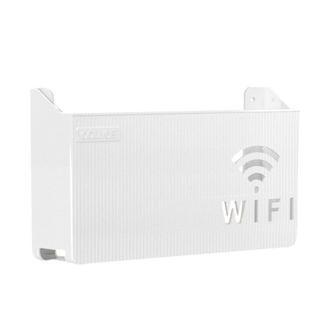 Wireless WiFi TV set-top box router storage rack No-punching storage box wall mounted decorative blocking box
