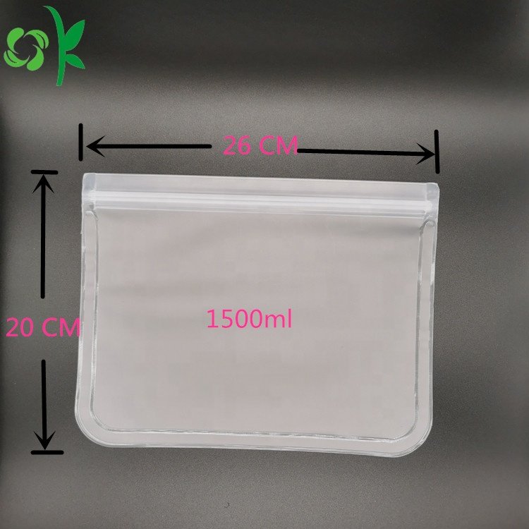 OKSILICONE 1500ml Vacuum Compression Silicone Storage Bags High Capacity Sealed Leak-proof Preservation Saver Freeze Storage Bag