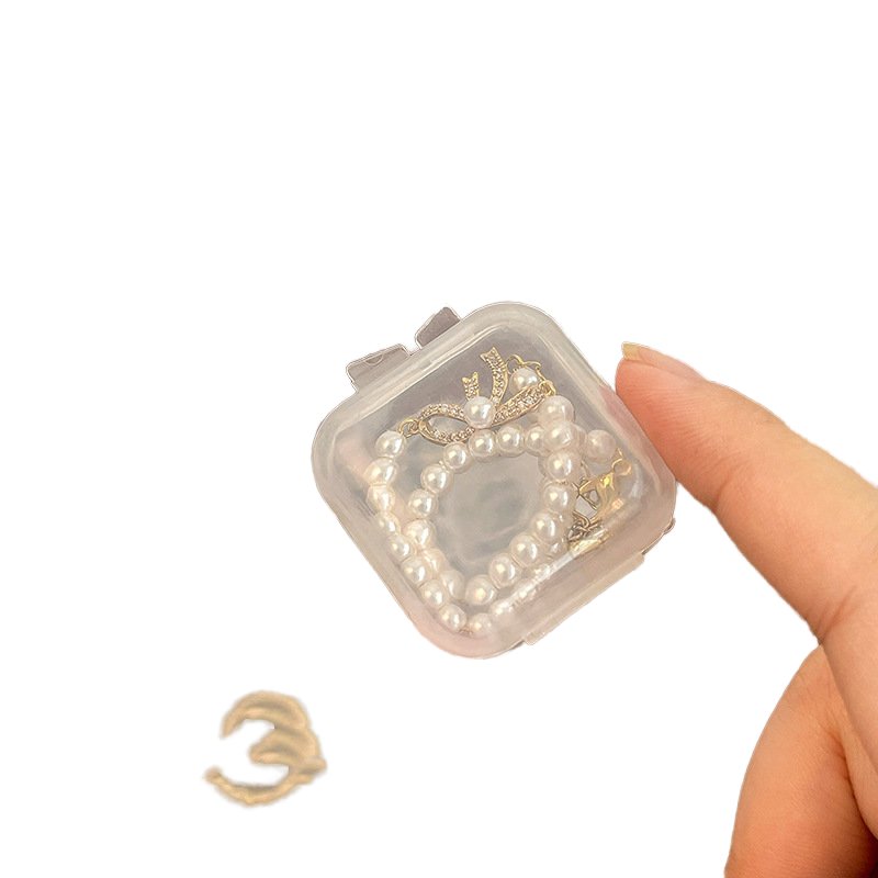 Wholesale Small Square Clear Plastic Storage Boxes Lid Multifunctional Jewelry Box Bead Storage Waterproof Necklace