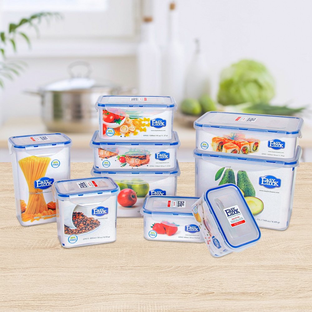 24oz/600ml New Household Plastic Products for Kids Easy Lock Plastic Packaging Food Storage Box With Lock