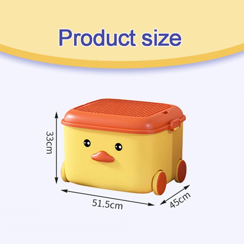 Home Plastic Collection Organizer Tool Bin Case Kid Cartoon Children Baby Toys Snacks Storage Box With Wheels
