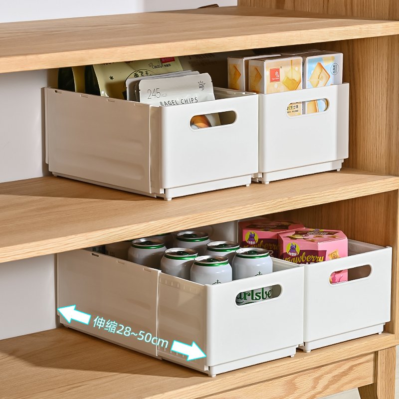 Wholesale Multifunction Plastic Kitchen Storage Basket Retractable Drawer Storage Boxes for Dresser Office Closet