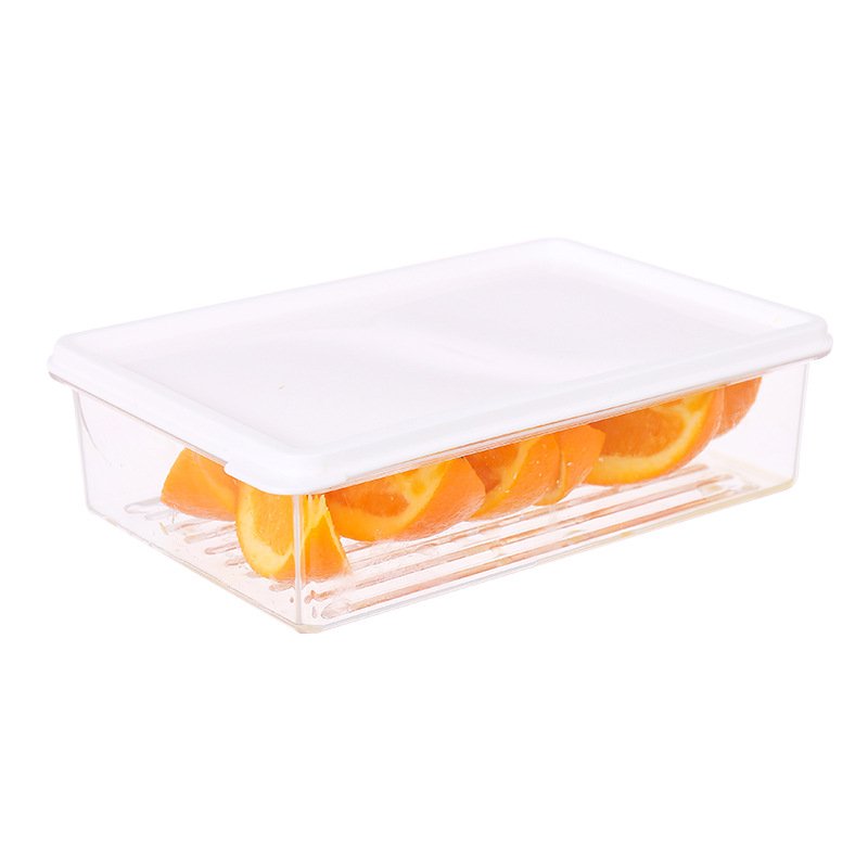 Transparent 3-sizes Stackable Clear Plastic BPA-Free Fridge Food Storage Container with Lid