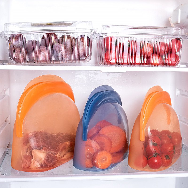 Leakproof Containers Food Preservation Sealed Reusable Silicone Self-Sealing Silicone Food Storage Bag Snack Bag