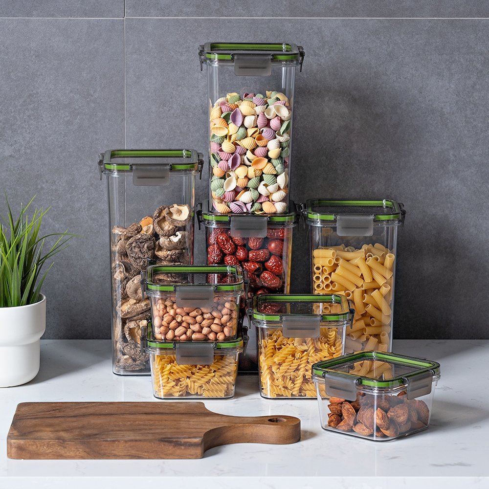 High quality plastic stackable food storage containers with lids