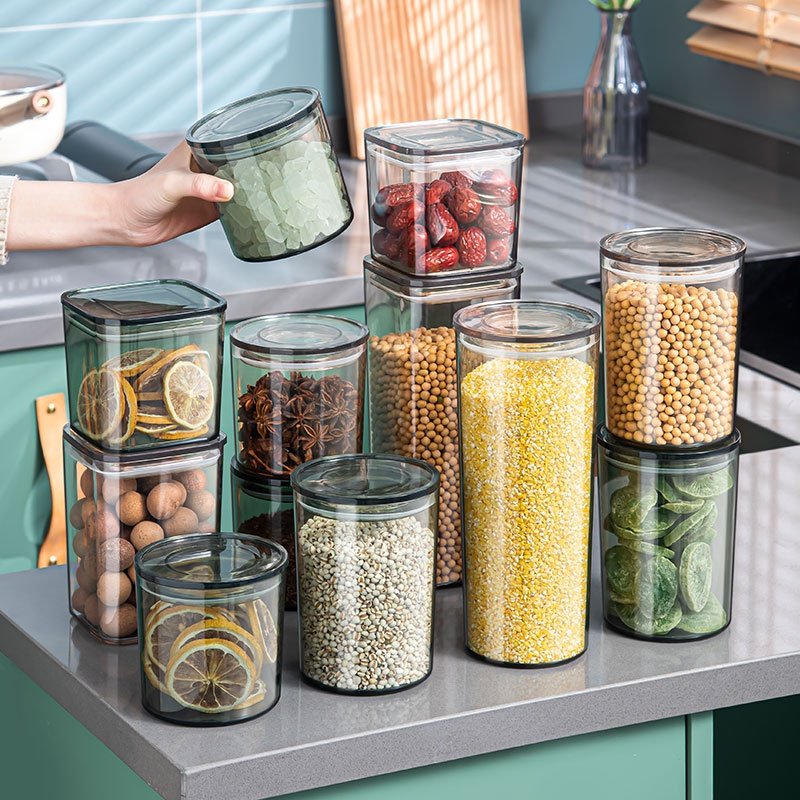 Crisper Kitchen Noodles Air Tight Sealed Bulk Pasta Grain Cereal Clear Plastic Food Storage Containers With Lids