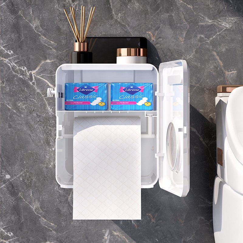 Large Capacity Tissue Napkin Collection Waterproof Wall Hanging Storage Box Tissue Storage Box Plastic Paper Holder