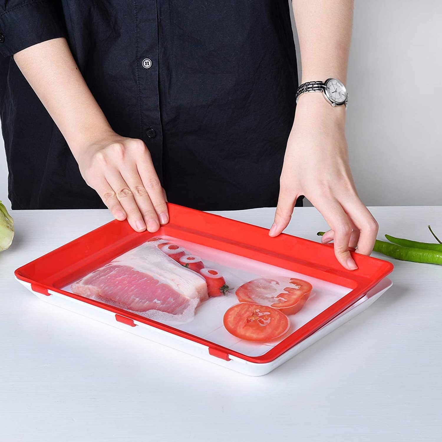 Dishwasher Freezer Plastic Food Storage Wrap Containers Reusable Stretch Cover Stacking Food Fresh Storage Preservation Trays