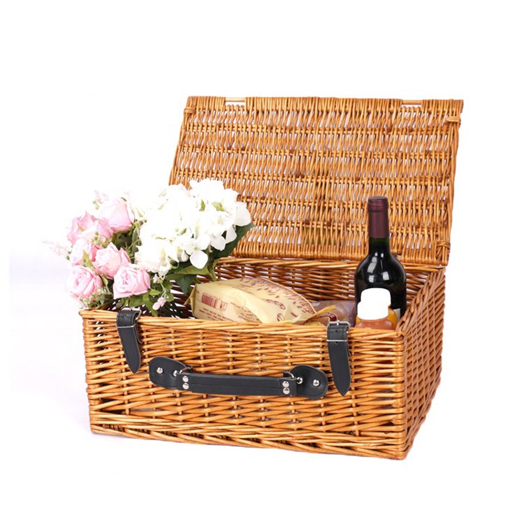 YRMT Cane Willow Wicker Baskets Handmade wicker clothes storage box storage basket finishing food box picnic basket with lid