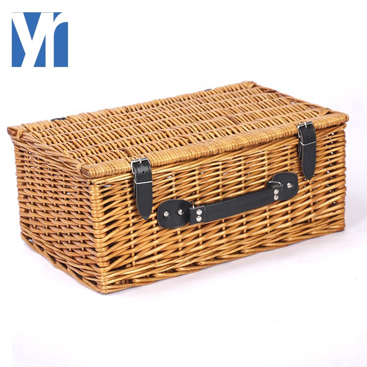 YRMT Cane Willow Wicker Baskets Handmade wicker clothes storage box storage basket finishing food box picnic basket with lid