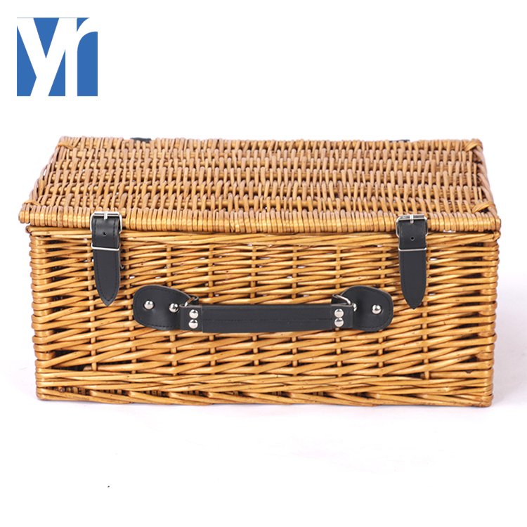 YRMT Cane Willow Wicker Baskets Handmade wicker clothes storage box storage basket finishing food box picnic basket with lid
