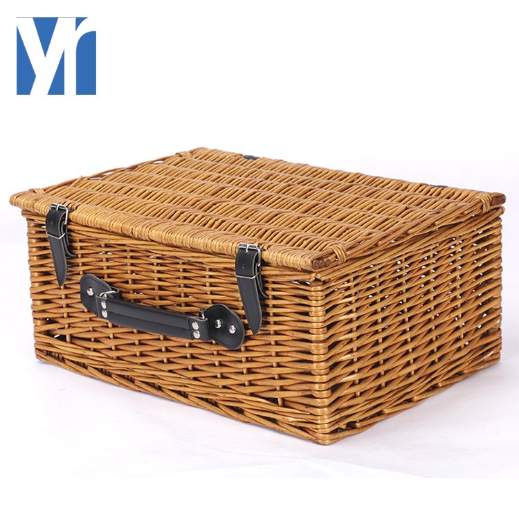 YRMT Cane Willow Wicker Baskets Handmade wicker clothes storage box storage basket finishing food box picnic basket with lid