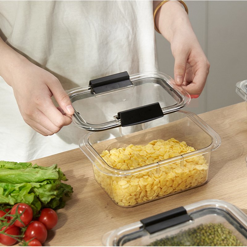 Refrigerator Plastic Sealed Storage Container Set For Food Big Capacity Vegetables Fruits Keep Fresh Conatiners