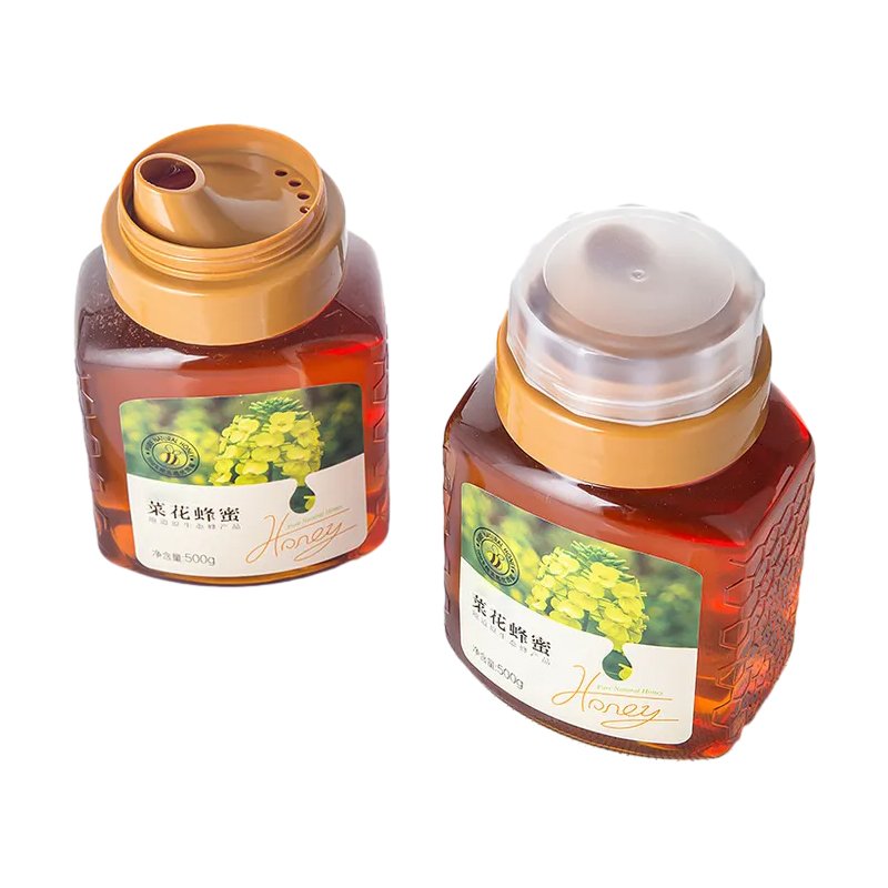 2023 China Manufacturer Popular Product Food Grade Container Honey Bottle Double Covered Excellent Return Port Honey Bottle