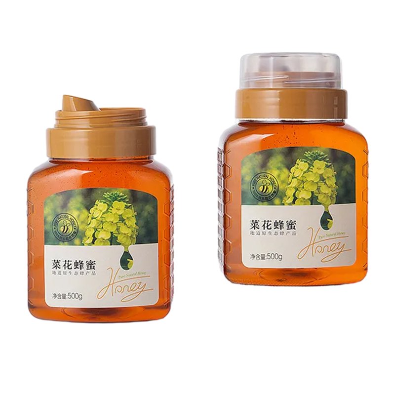 2023 China Manufacturer Popular Product Food Grade Container Honey Bottle Double Covered Excellent Return Port Honey Bottle