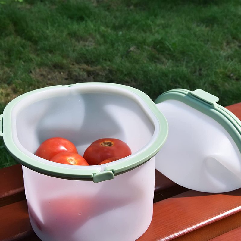 Reusable Silicone Zipper Storage Bag Eco-Friendly and Food Grade Silicone Food Storage Bags