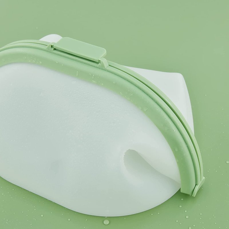 Reusable Silicone Zipper Storage Bag Eco-Friendly and Food Grade Silicone Food Storage Bags
