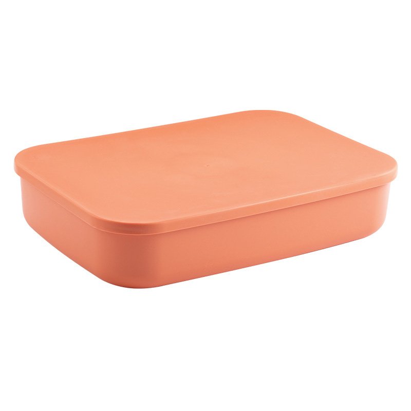 Decorative modern cheap high quality container holders flat long style thickened storage box with cover handle