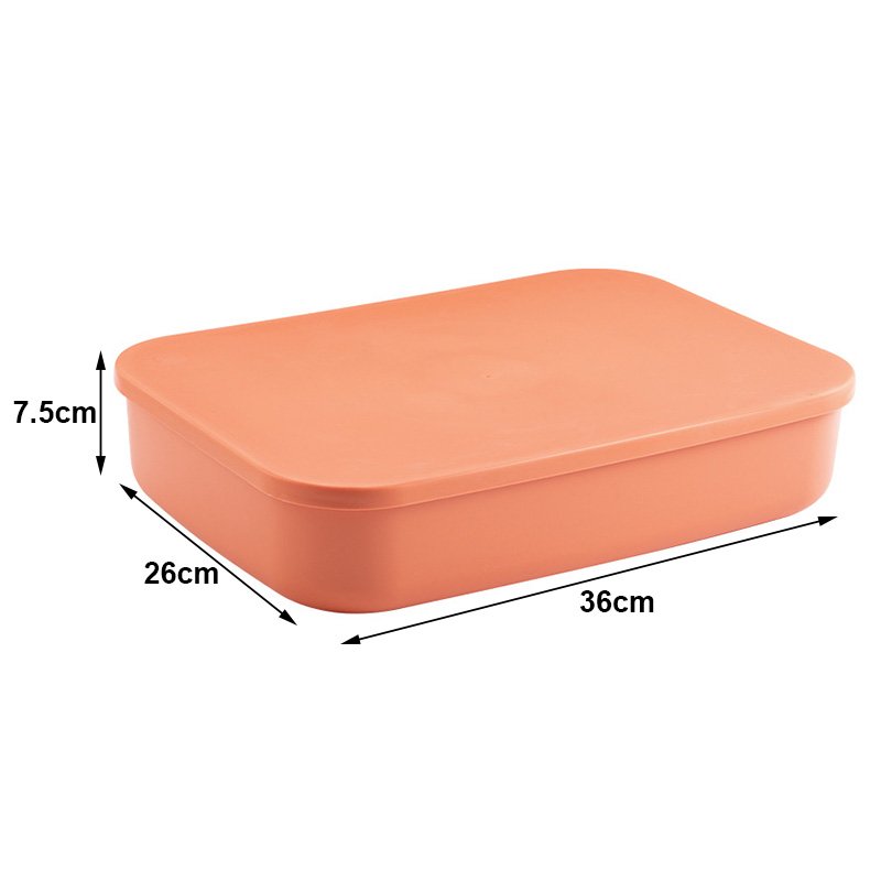 Decorative modern cheap high quality container holders flat long style thickened storage box with cover handle