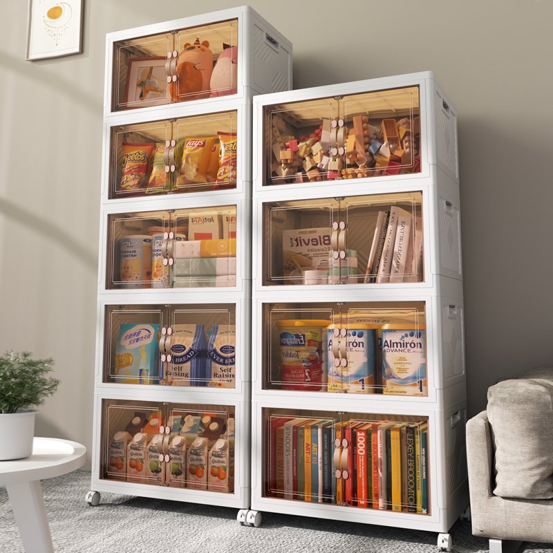 Folding Food Storage Cabinet Living Room Clear Plastic Shoe Folding Storage Cabinet Storage Boxes With Wheels