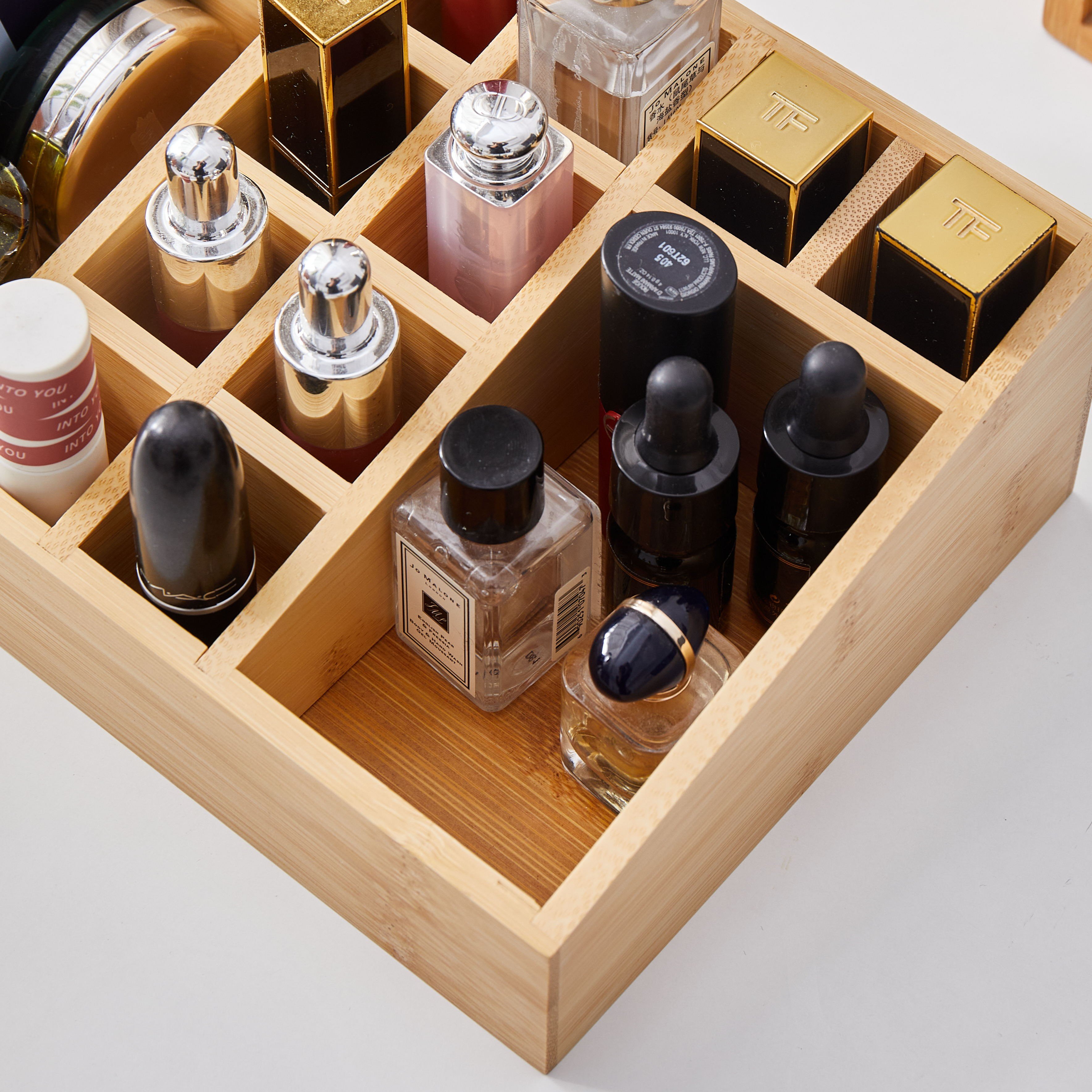 2024 Household desktop skin care lipstick storage dresser Bamboo storage box