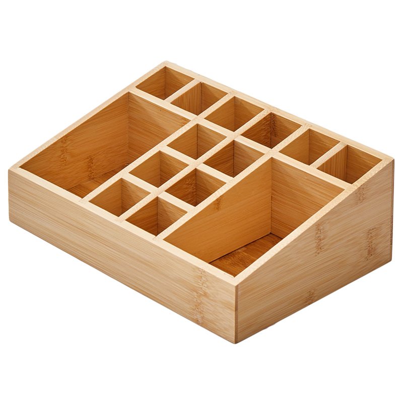 2024 Household desktop skin care lipstick storage dresser Bamboo storage box
