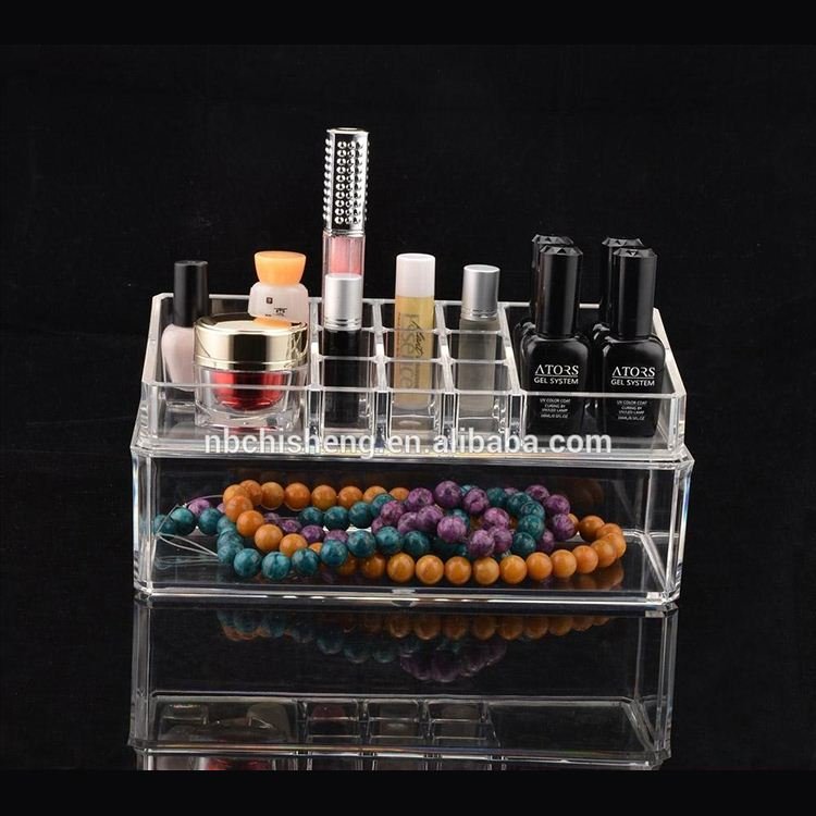 high quality transparent acrylic cosmetic organizer storage box lipstick display box showing box