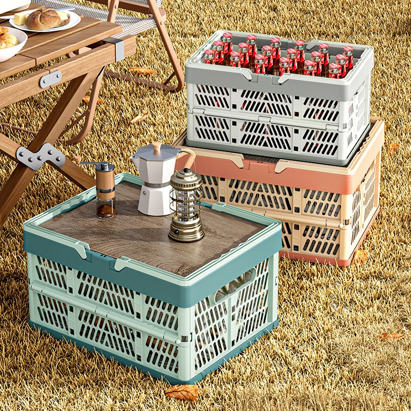 Wholesale New Type Collapsible Storage Box Stackable Foldable Basket Foldable Organization Storage Box Basket