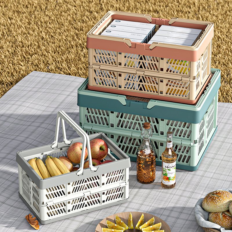 Wholesale New Type Collapsible Storage Box Stackable Foldable Basket Foldable Organization Storage Box Basket
