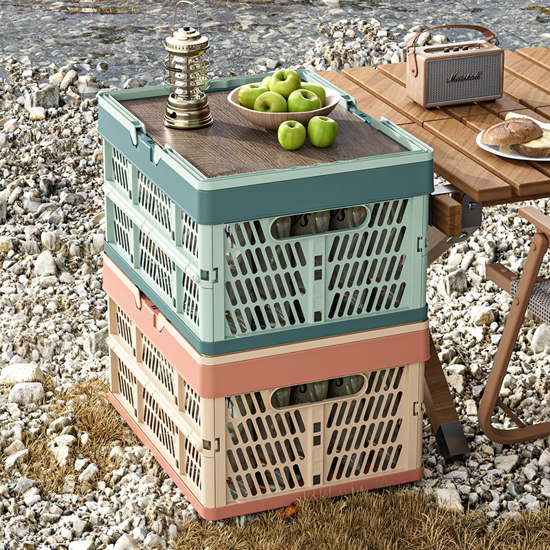 Wholesale New Type Collapsible Storage Box Stackable Foldable Basket Foldable Organization Storage Box Basket