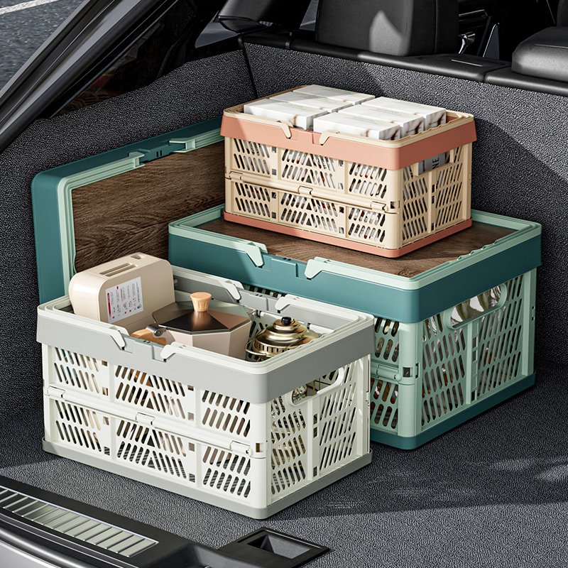 Wholesale New Type Collapsible Storage Box Stackable Foldable Basket Foldable Organization Storage Box Basket