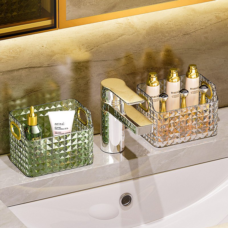 Customization Good Price Household Storage Box Transparent Luxurious Mirror Cabinet Storage Box