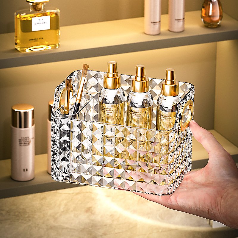 Customization Good Price Household Storage Box Transparent Luxurious Mirror Cabinet Storage Box