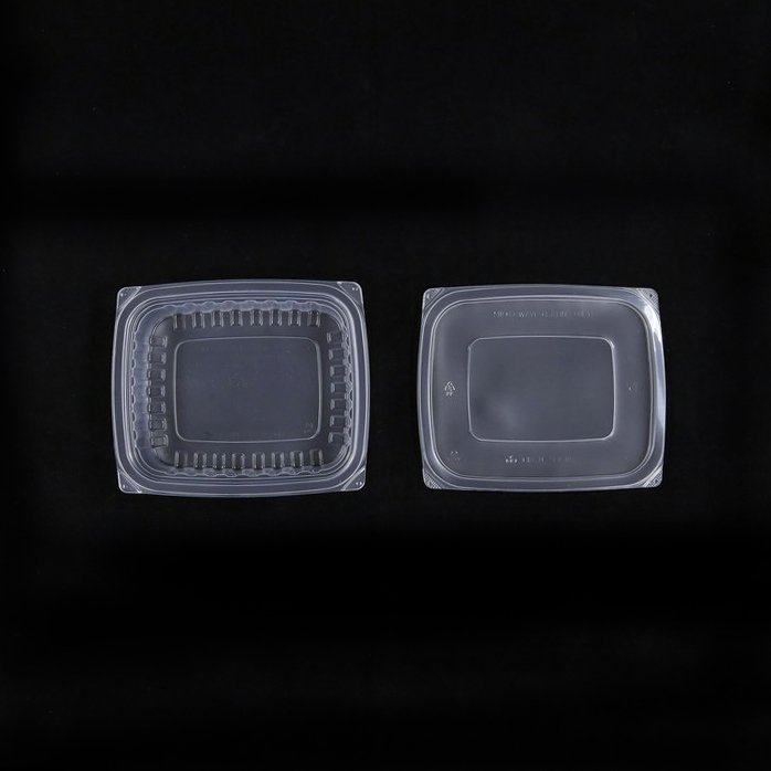 690ml Recyclable Microwavable Rectangle Food Grade Plastic Containers Manufactured in Singapore Free Sample PP and PC Type