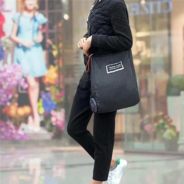 Portable Grocery Shopping Supermarket Storage Bag Small Disc Reusable Nylon Foldable Shopping Bag