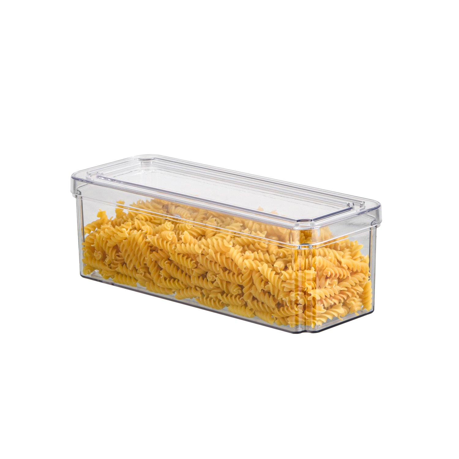 10PCS Clear Acrylic Airtight Kitchen Vegetable Fruit Plastic Square Fridge Organizer Food Storage Containers Sets with Lids