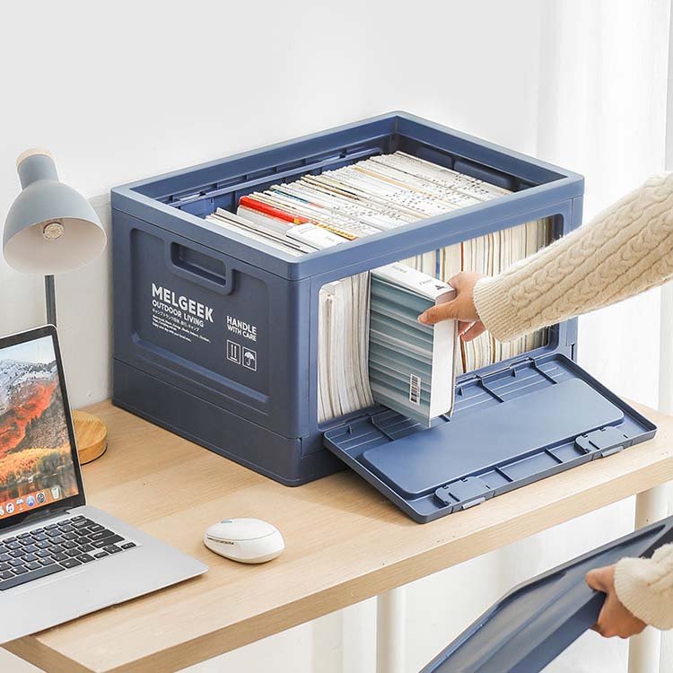 Sesame Collapsible Storage Bin with Lid 20L 28L 50L 65L 80L Camping Multifunctional Plastic Storage Boxes & Bins