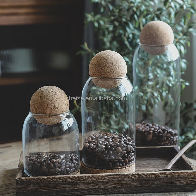 New Different Capacity Storage Bottles And Cans Food Storage Containers Sealed Bamboo Lid Borosilicate Clear Glass Jars