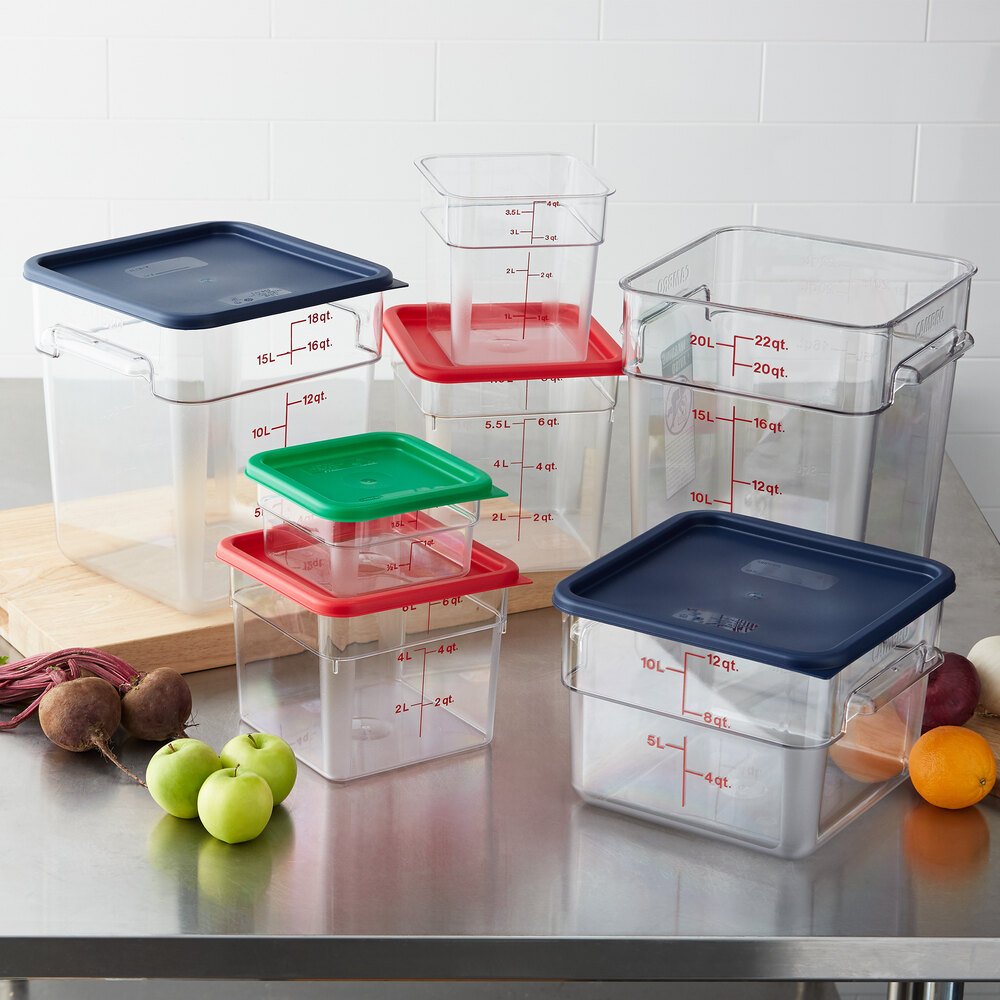 Kitchen Accessories Round Storage Bucket Clear Food Storage Container Polycarbonate Food Pan With Lid