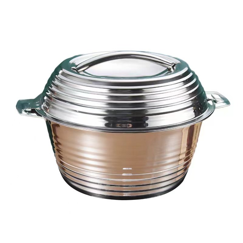 Stocked Food Storage Container Set Screw Thread 2L+3L+4L 3 Pcs Set Stainless Steel Hot Pot Warmer Set