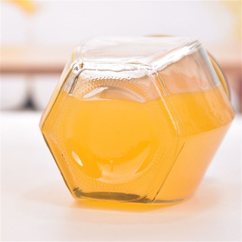 Bulk 380ml 730ml Airtight Honey Glass Jar with Lid Spice Jam Jar Packaging Lead Free Glass Containers for Food Storage