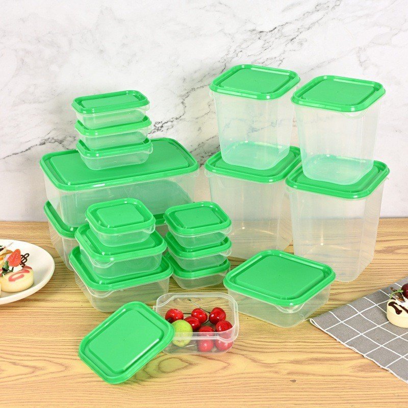 Food Storage Bowls 17Pcs Grain Storage Container with Lids Stackable Cereal Storage Box Clear Meal Prep Containers