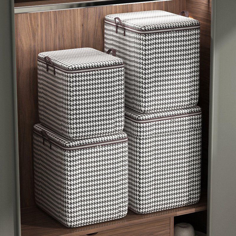Fabric Storage Bag Bedroom Quilt and Clothes Storage Box for Wardrobe Foldable Storage Blanket