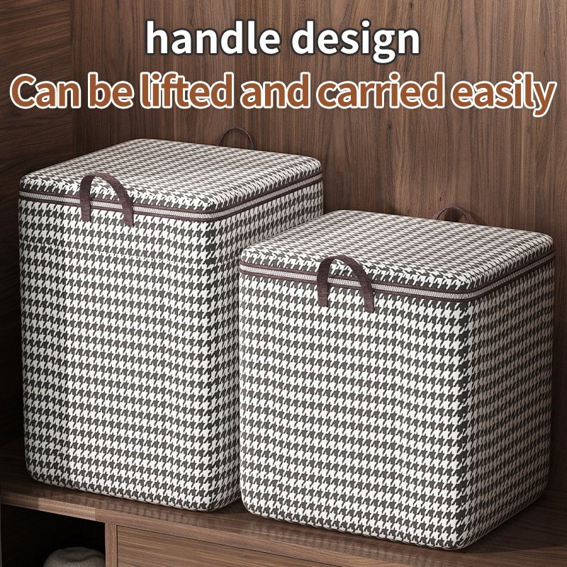Fabric Storage Bag Bedroom Quilt and Clothes Storage Box for Wardrobe Foldable Storage Blanket