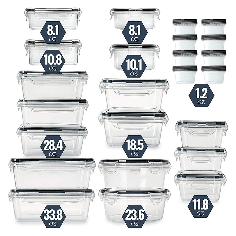 24PCS Set BPA-Free Plastic Food Storage Box Kitchen and Pantry Organisation Airtight Food Containers